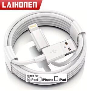 LAIHONEN AL-TPE-001 USB A to LTG Cable, White(5 Pcs)